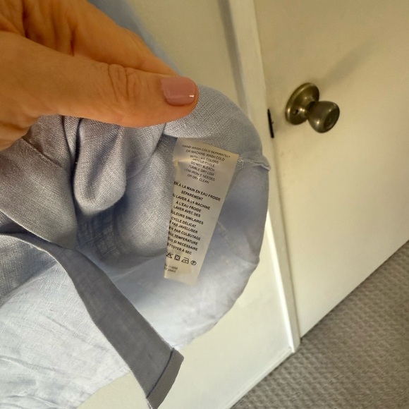 Margaret O'Leary Sky Blue Button-Up Blouse - Picture 5 of 5